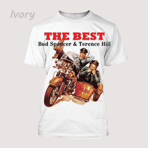 Summer Fashion Bud Spencer Terence Hill T-shirt Men's Casual Short-sle –  Aibay Mall